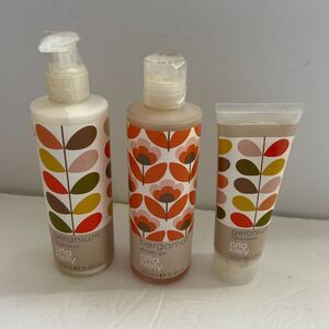Orla Kiely Lotion Shower Gel Bergamont Geranium Set New Body Discontinued